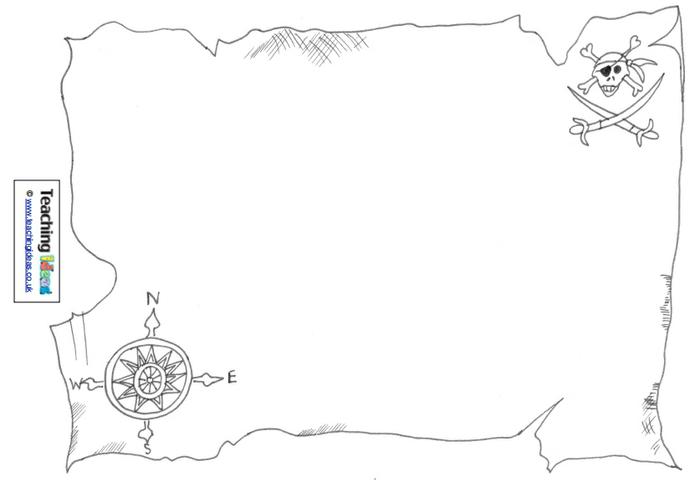 printable pirate treasure map template 289482
